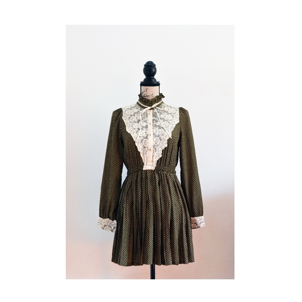 Vintage Polka Dot Print Dress